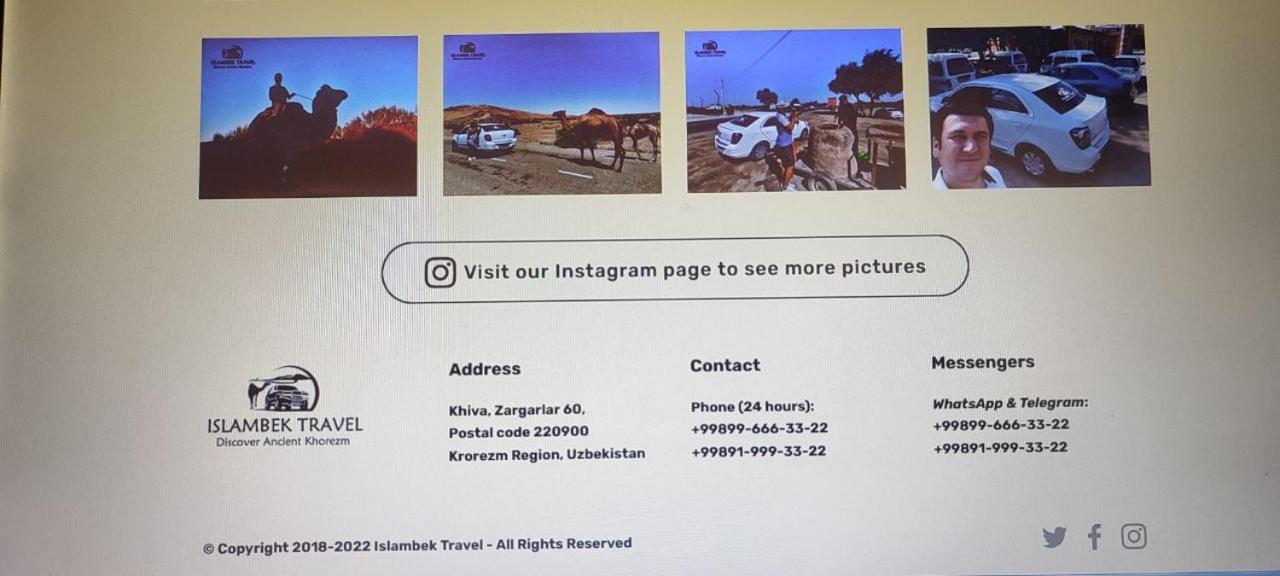 Islambek Hotel & Travel Chiwa Zewnętrze zdjęcie